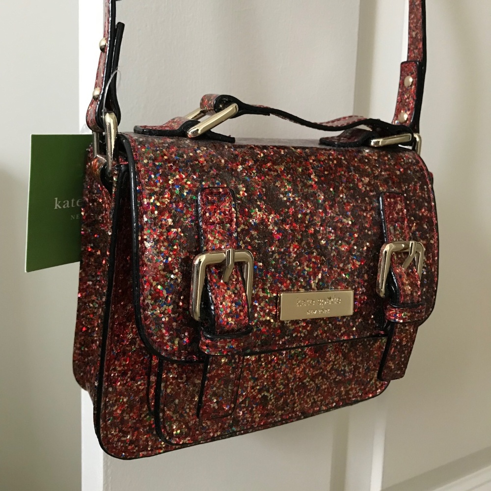 Kate Spade NWT Mini multicolor Glitter Scout Bag